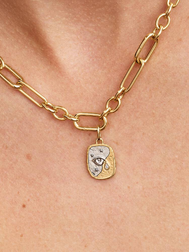 Pandora Charm Medallion Occhio "Nosce Te Ipsum"