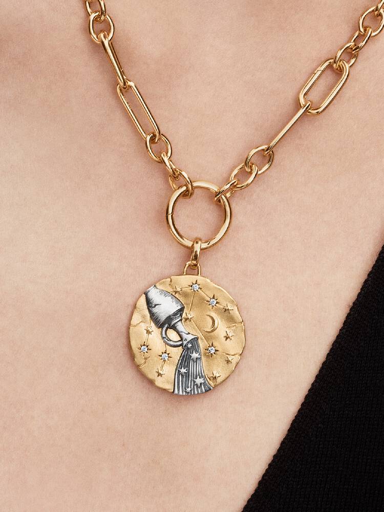 Pandora Charm Medallion XL Acquario "Omnia Mutantur"
