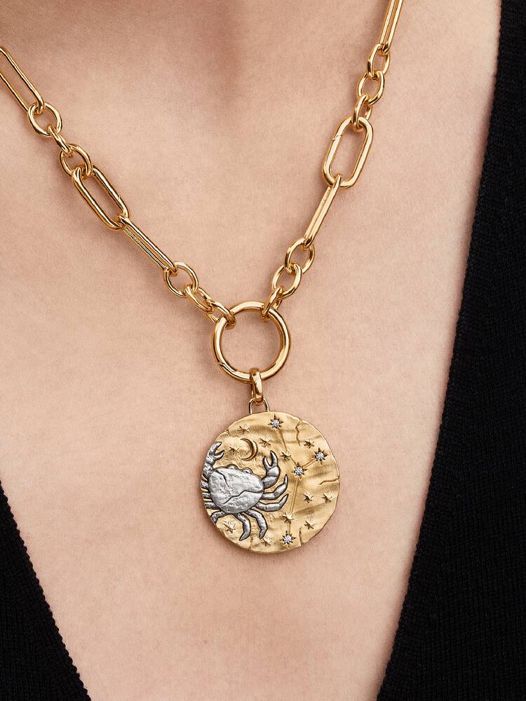 Pandora Charm Medallion XL Cancro "Intuitio Animi"