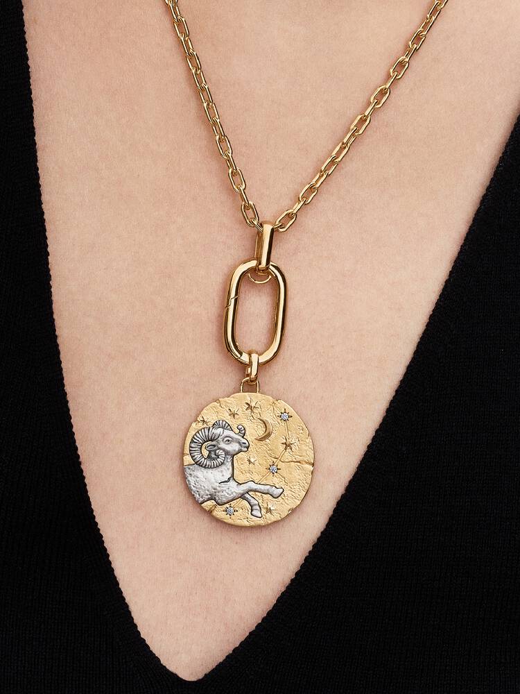 Pandora Charm Medallion XL Ariete "Acta Non Verba"