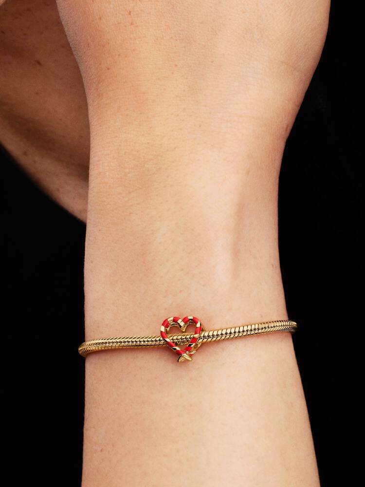 Pandora Charm Openwork Cuore di Bastoncini di Zucchero