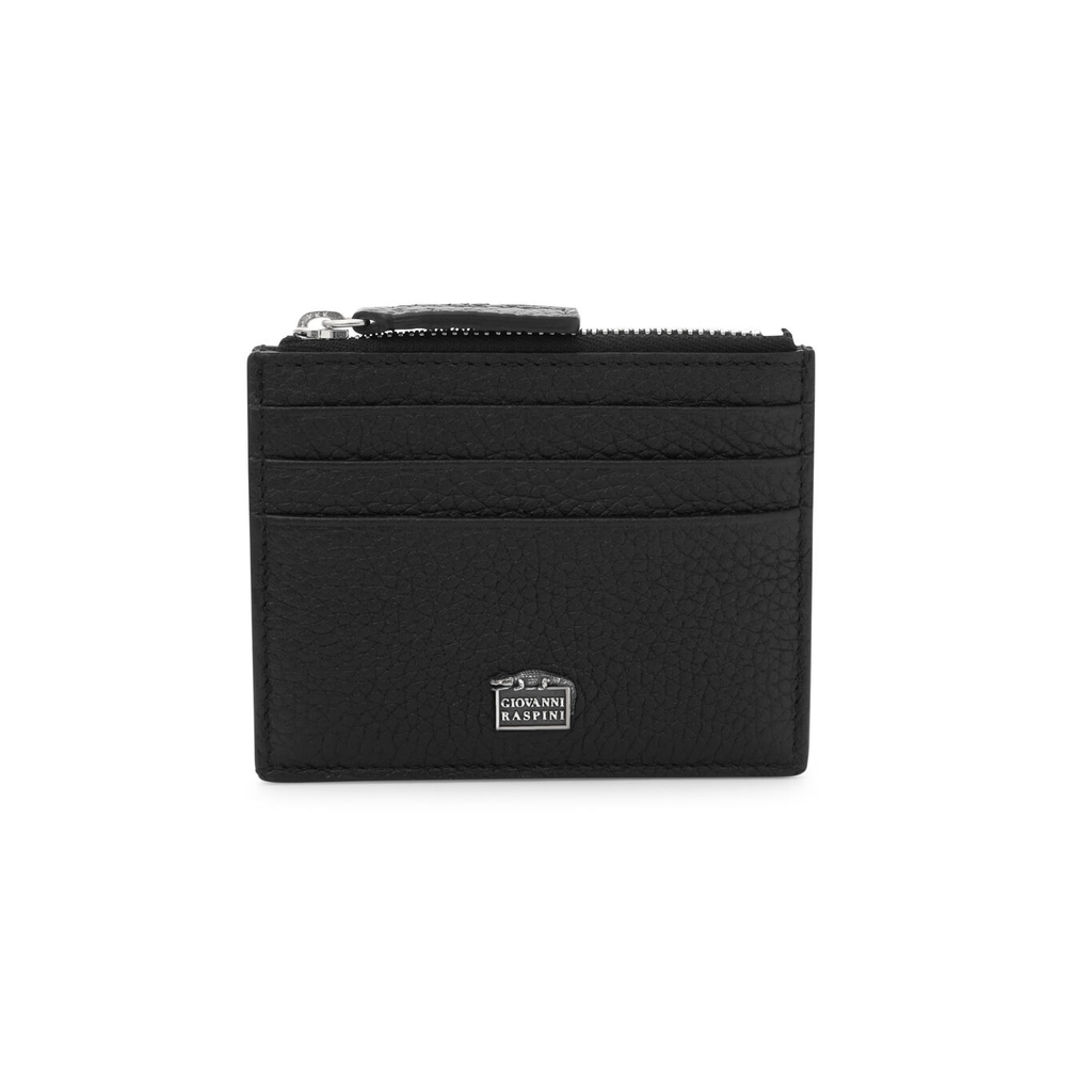 Giovanni Raspini portacarte con zip pelle goffrata