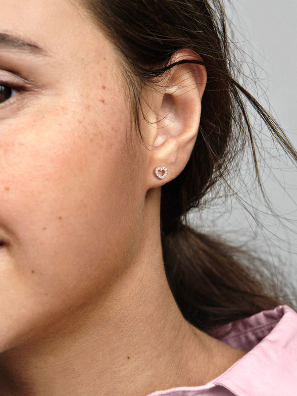 Pandora Orecchini Cuori Rosa