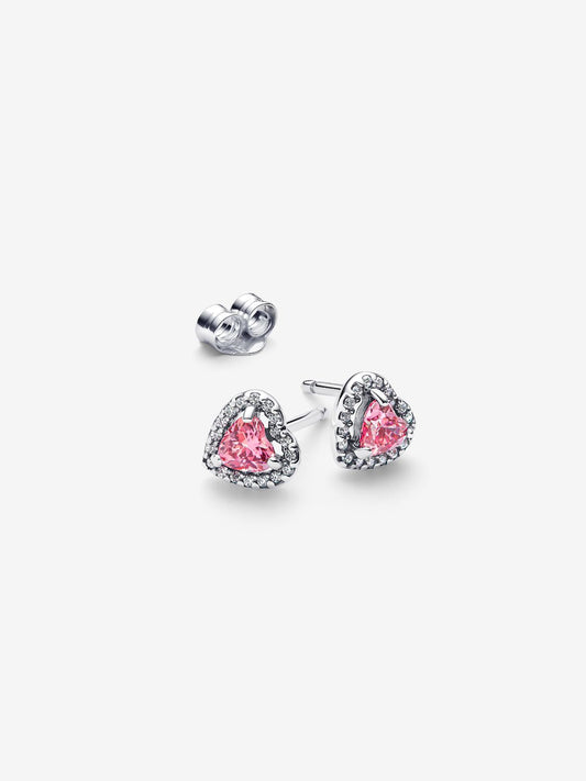 Pandora Orecchini Cuori In Rilievo Rosa