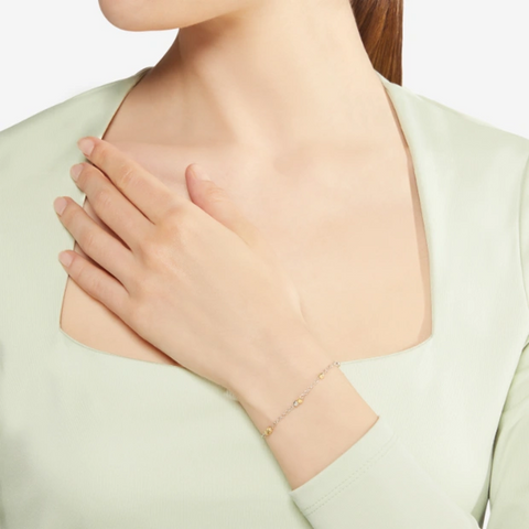 DoDo - Bracciale Rosario Argento e Oro Giallo