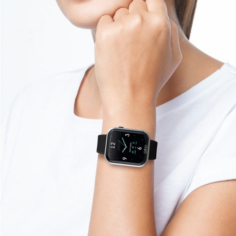 OPSOBJECTS Orologio Smartwatch Call Cinturino In Silicone Nero e Argento