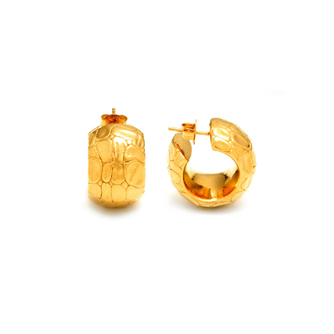 Giovanni Raspini Orecchini Moon Crocodile Oro
