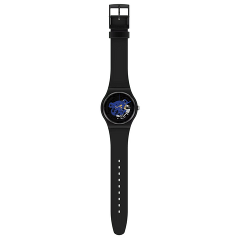 Swatch - Orologio Swatch Time To Blue Big