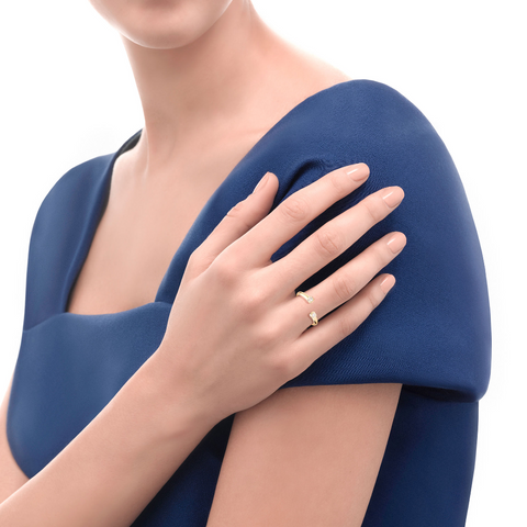 Recarlo Anello Veretta Aperta Asimmetrica Anniversary More Oro Giallo