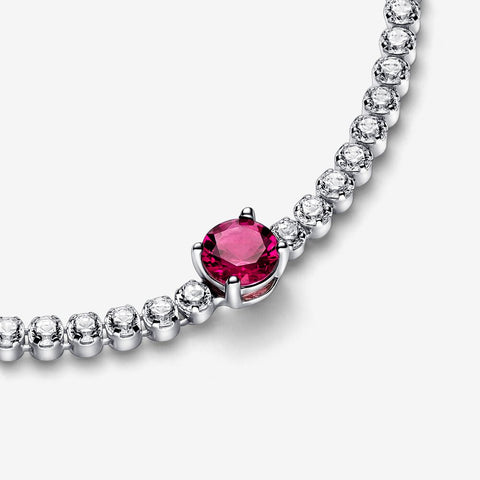 Pandora Bracciale Tennis Pandora con Pietra Rossa