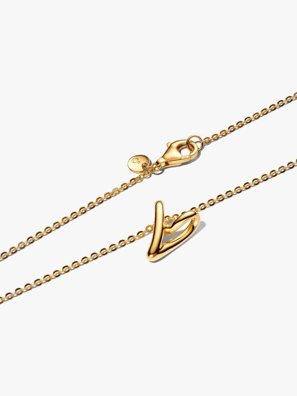 Pandora Collana Cuore Piccolo Linea Sinuosa