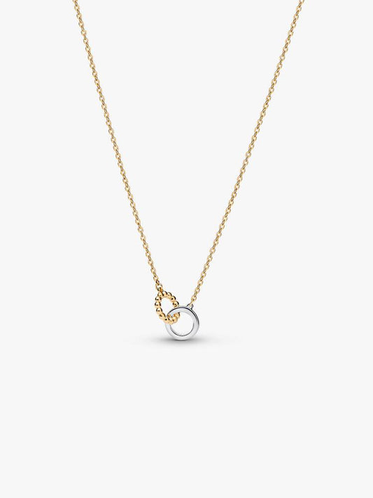Pandora Collana Cerchi Intrecciati Sfere e Pavé