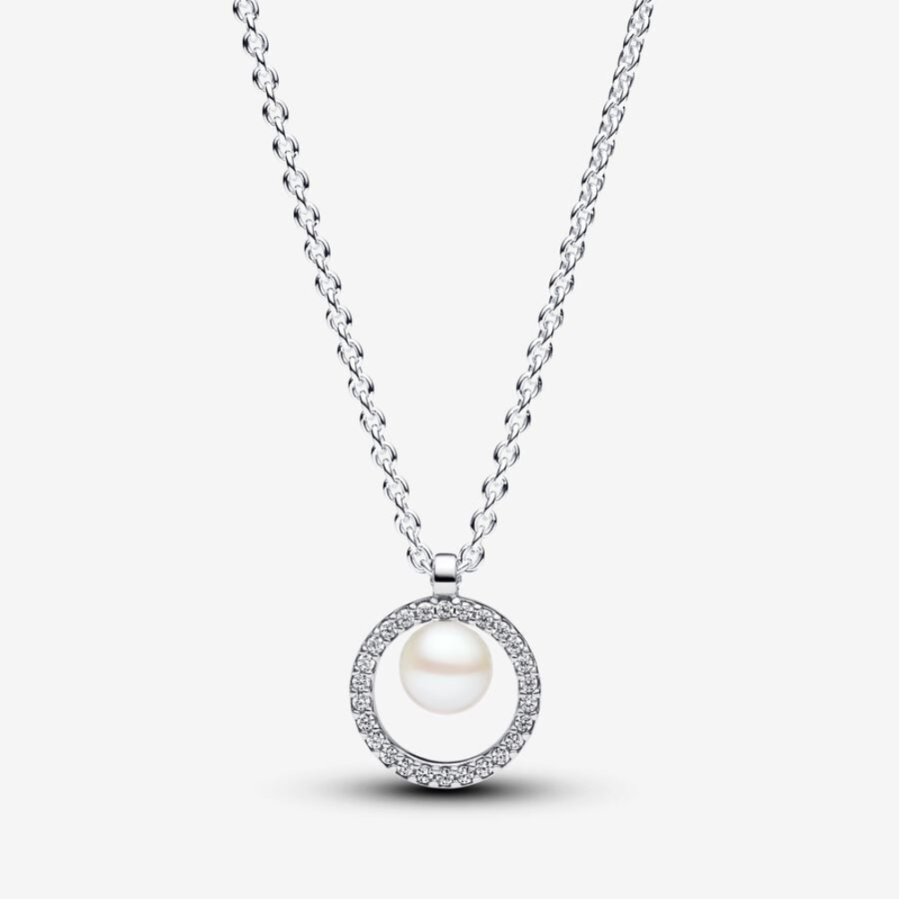 Pandora Collana con Perla d’Acqua Dolce Coltivata e Pavè