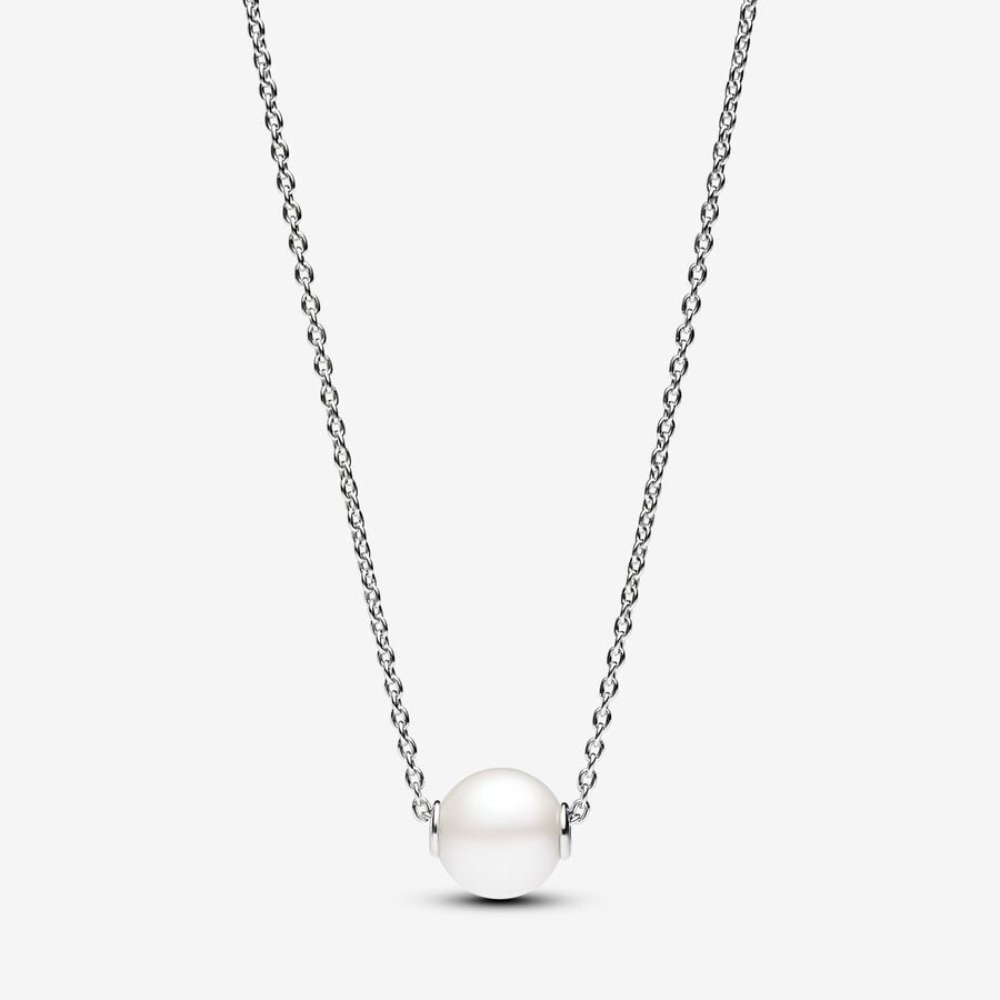 JO WISDOM Collana di Perle d'acqua Dolce da 8mm Argento 925 Donna JO WISDOM Collana di Perle d'acqua Dolce da 8mm Argento 925 Donna