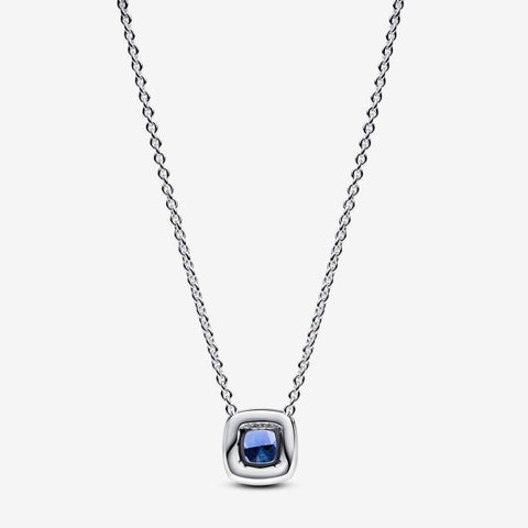 Pandora Collana Punto Luce Quadrato Blu