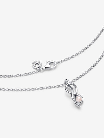 Pandora Collana Legame Infinito con Perla Rosa Artificiale