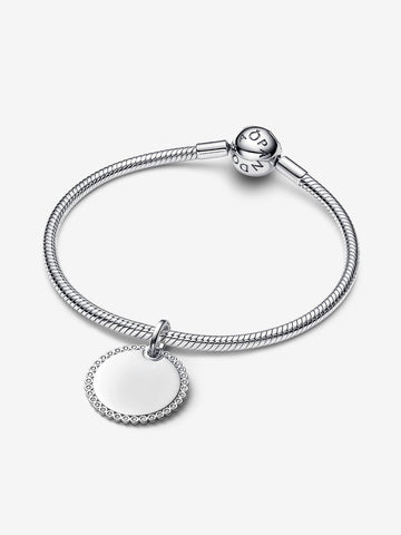 Pandora Charm Pendente Medaglia Luminosa da incidere