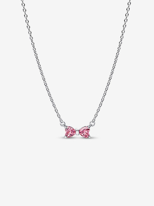 Pandora Collana Fiocco Luminoso Rosa