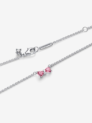 Pandora Collana Fiocco Luminoso Rosa