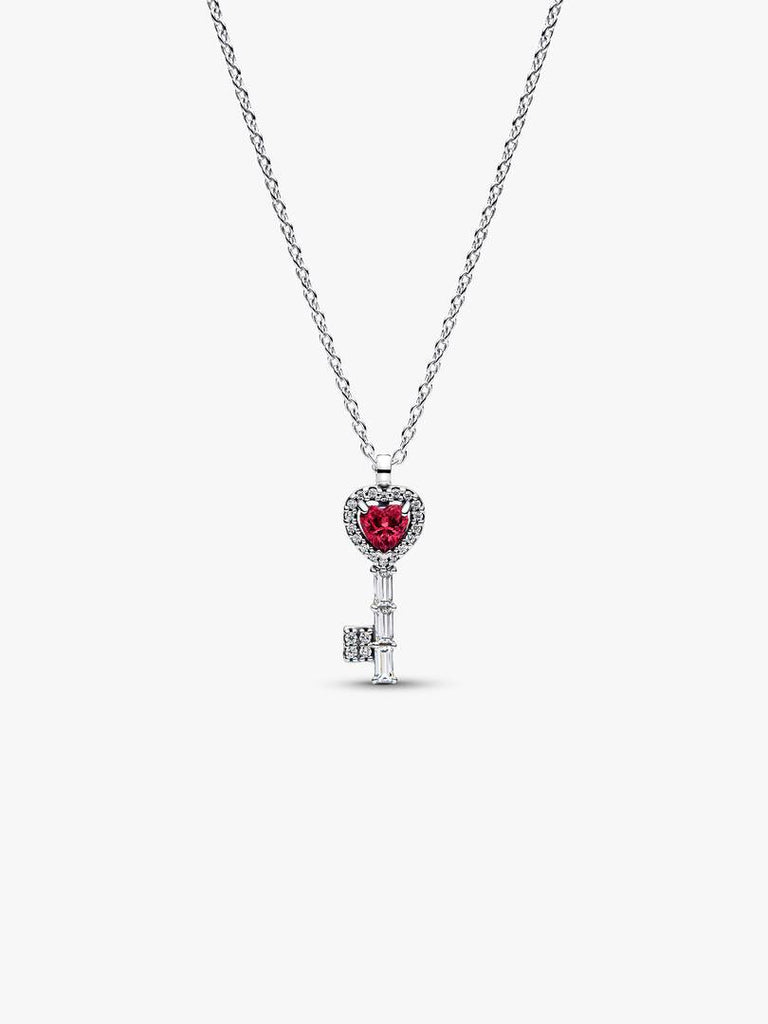 Pandora Collana Chiave con Cuore Rosso