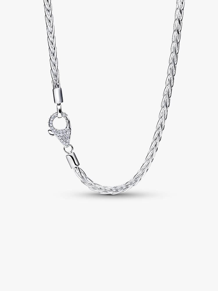 Pandora Collana Maglia Coda di Volpe con Chiusura Pavè