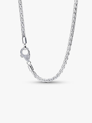 Pandora Collana Maglia Coda di Volpe con Chiusura Pavè