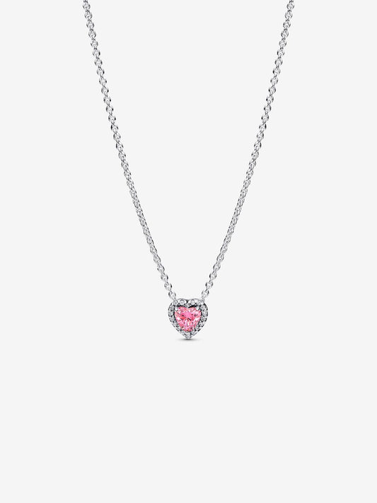 Pandora Collana Cuore In Rilievo Rosa
