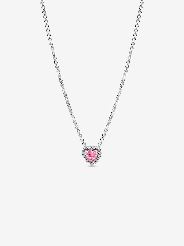 Pandora Collana Cuore In Rilievo Rosa