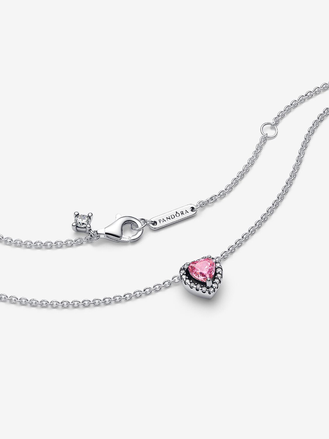 Pandora Collana Cuore In Rilievo Rosa