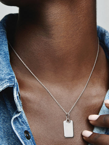 Pandora Charm Pendente Medaglia Rettangolare da incidere