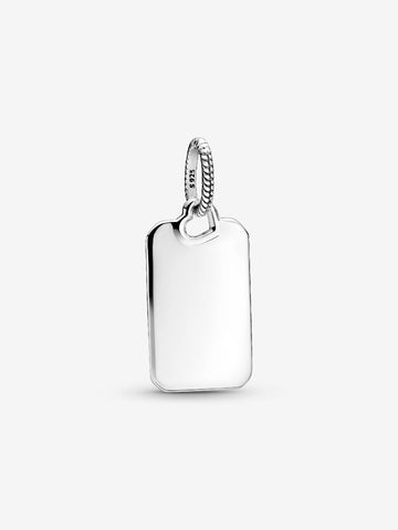 Pandora Charm Pendente Medaglia Rettangolare da incidere
