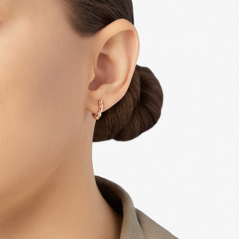 DoDo - Orecchino Granelli Oro Rosa 9K