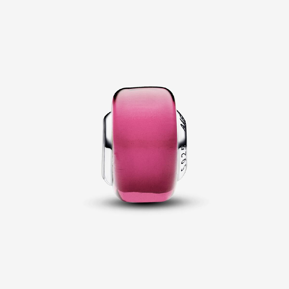 Pandora Charm Mini Vetro di Murano Rosa