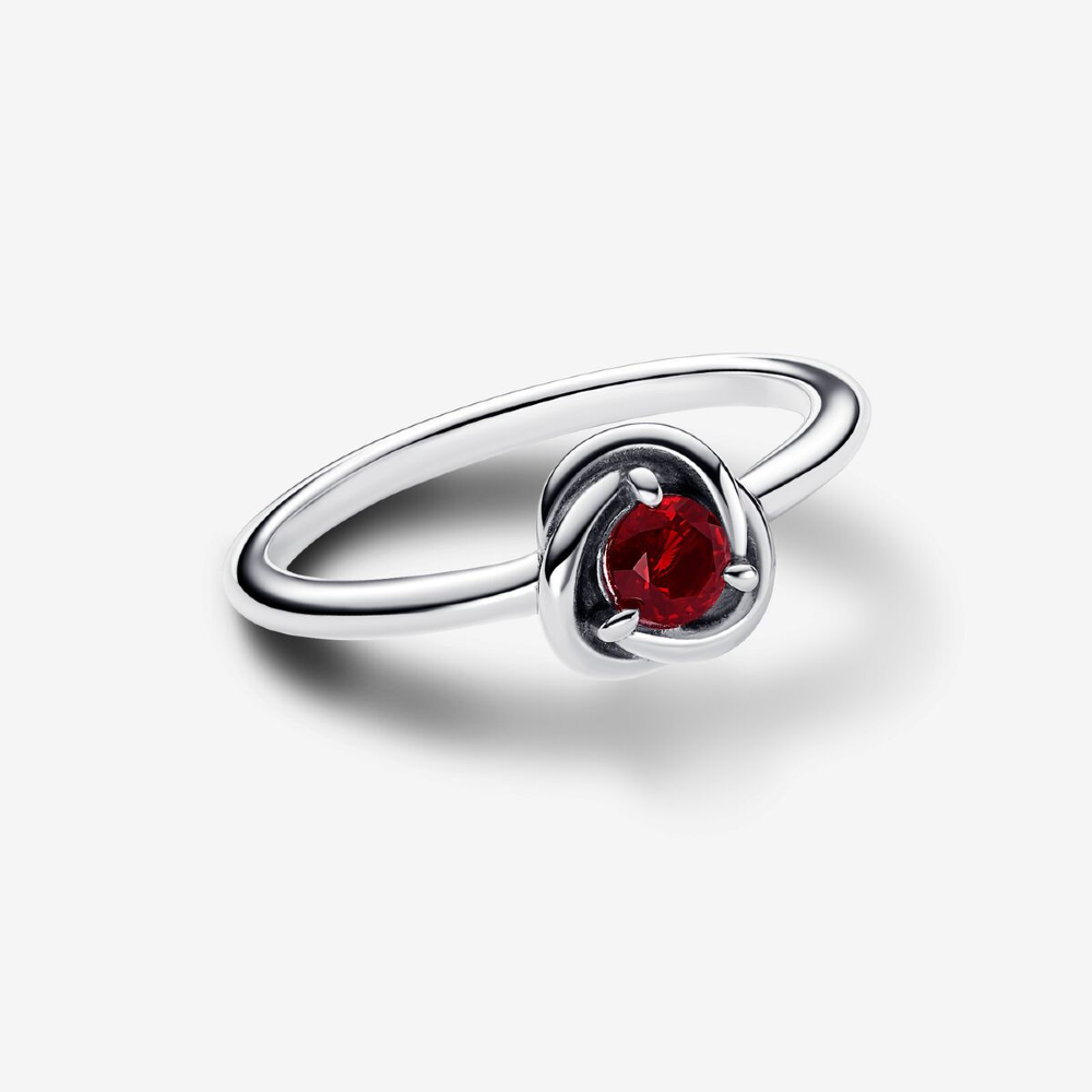 Pandora Anello Cerchio Eterno Rosso Scuro Gennaio