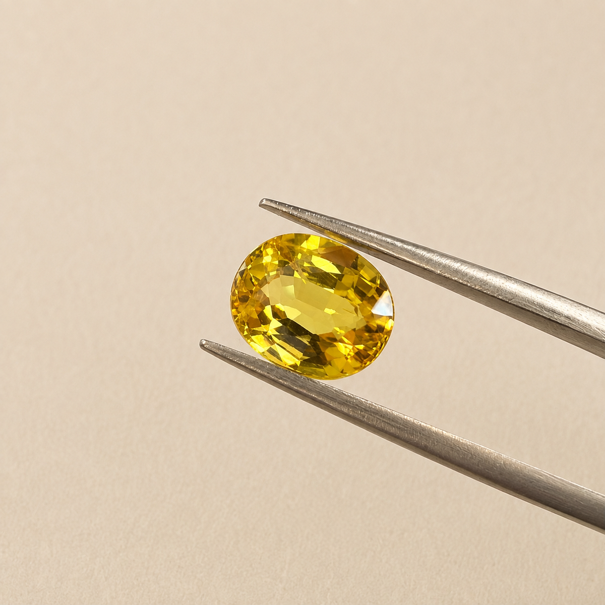 Zaffiro - Zaffiro giallo naturale - 3.67 ct