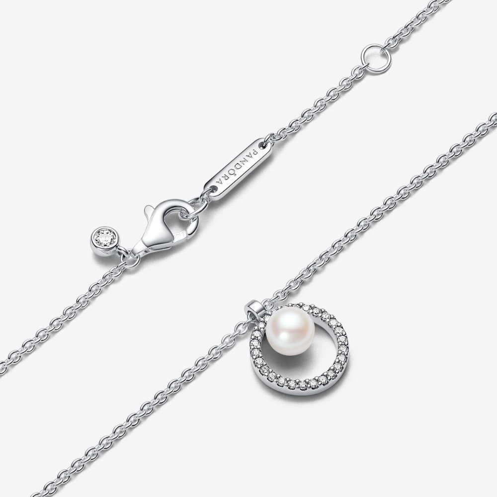 Pandora Collana con Perla d’Acqua Dolce Coltivata e Pavè