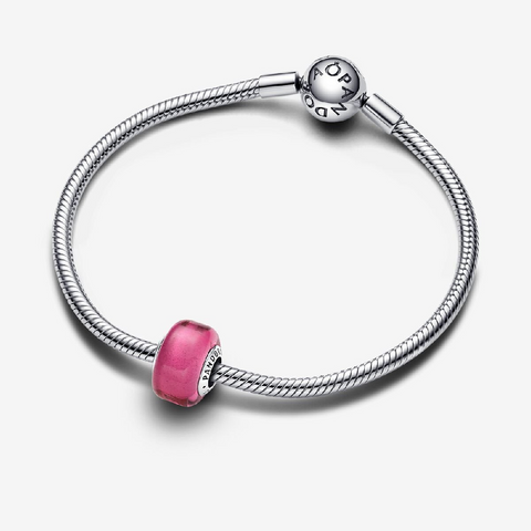 Pandora Charm Mini Vetro di Murano Rosa