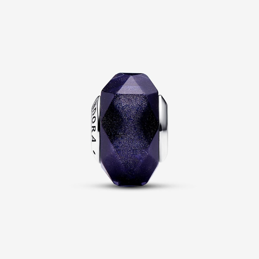 Pandora Charm Vetro di Murano Notte Stellata Blu