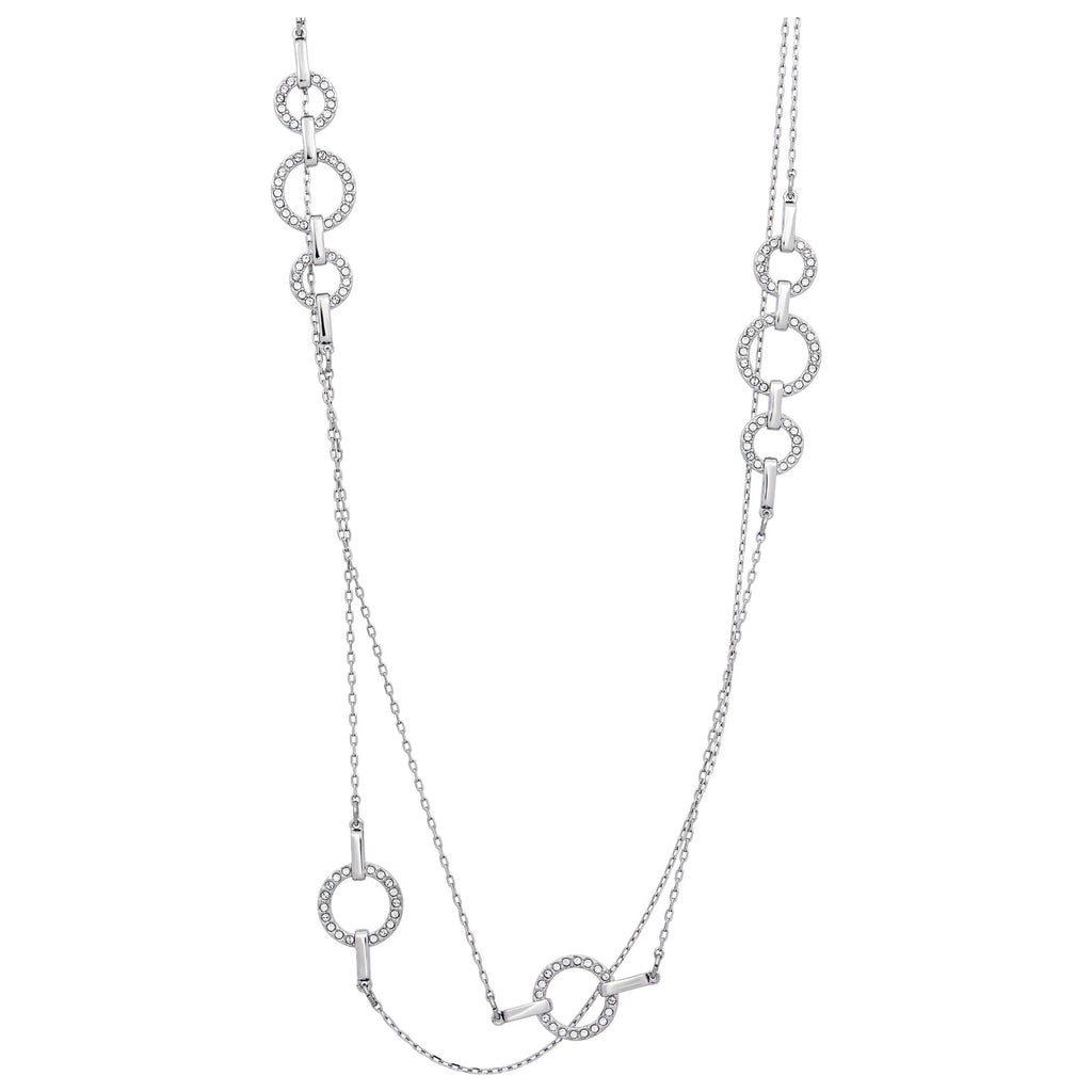 Swarovski Collana Swarovski Circle, Bianco, Placcatura Rodio