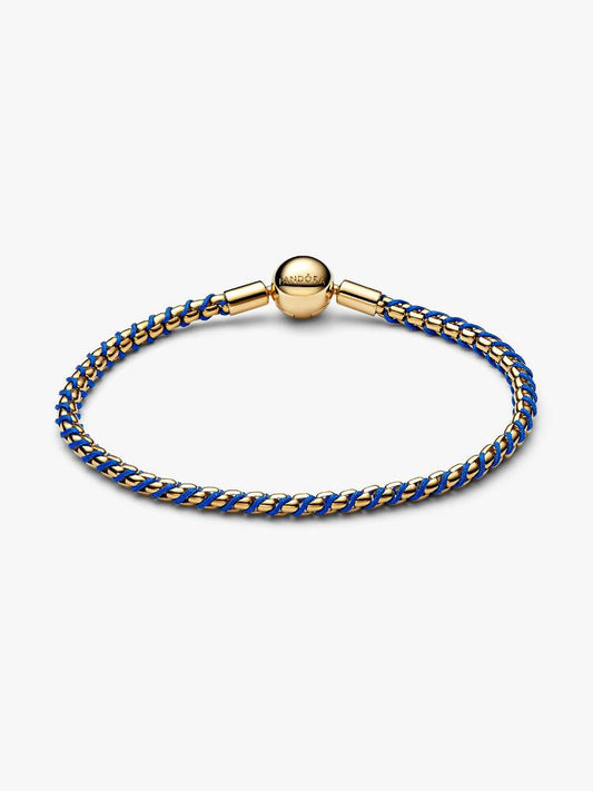 Pandora Bracciale Intreccio Tessuto Blu