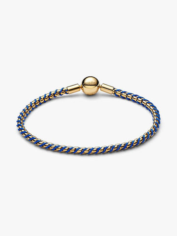 Pandora Bracciale Intreccio Tessuto Blu
