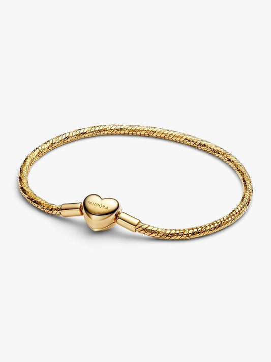 Pandora Bracciale Maglia Snake Sfaccettata con Chiusura a Cuore