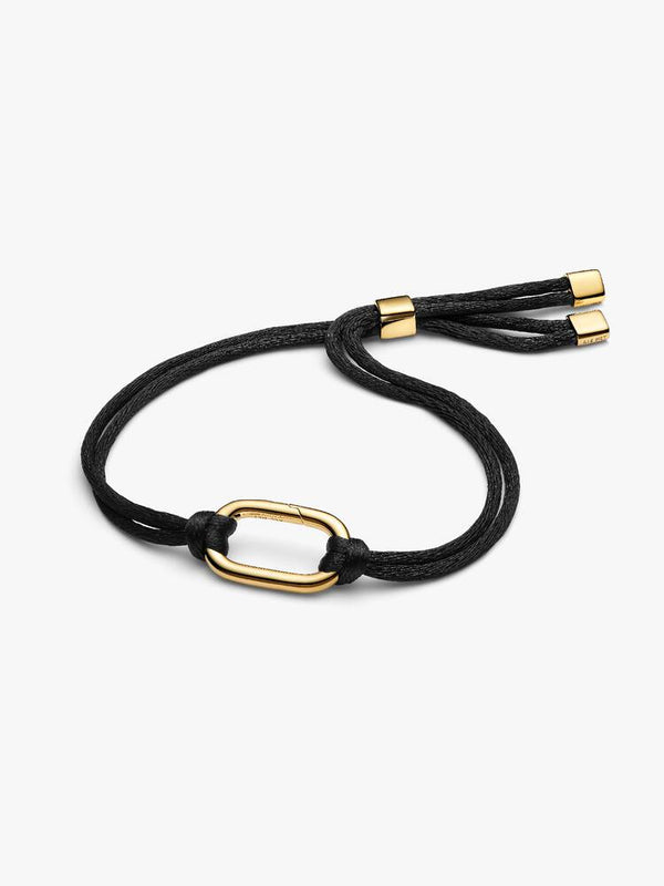Pandora Bracciale Regolabile Cordino Nero con Link Apribile Pandora ME