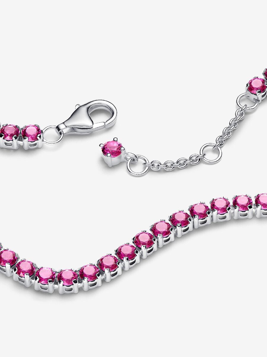 Pandora Bracciale Tennis con piettre Rosa Scuro