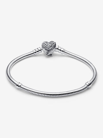 Pandora Bracciale Chiusura a Cuore e Ali d'Angelo