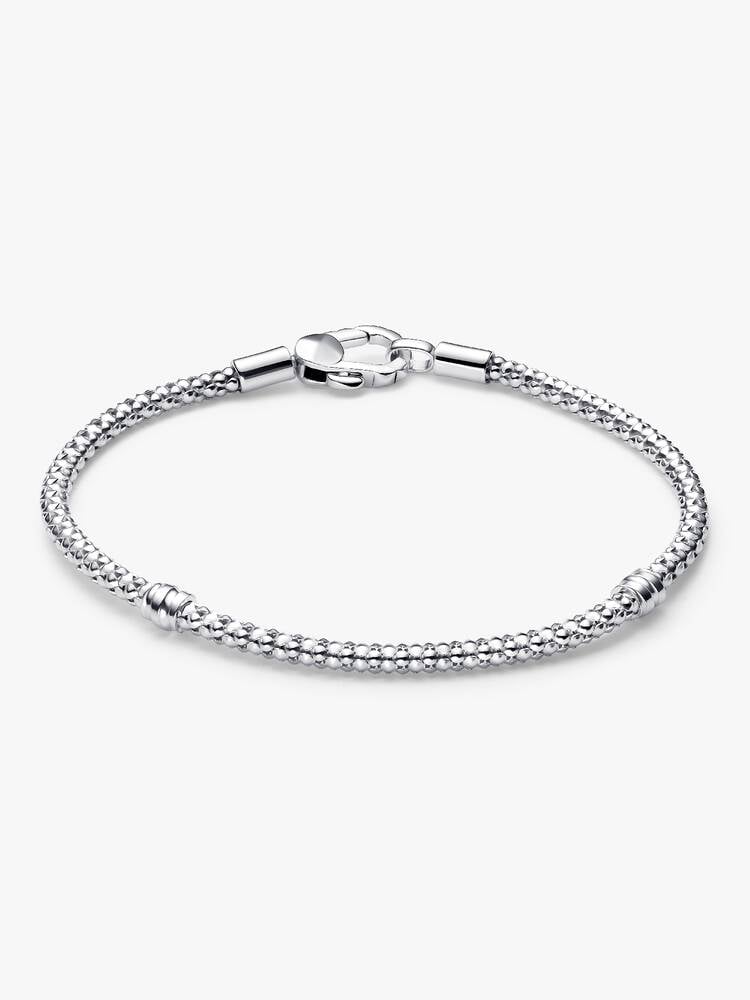 Pandora Bracciale Maglia Geometrica con Chiusura a Moschettone