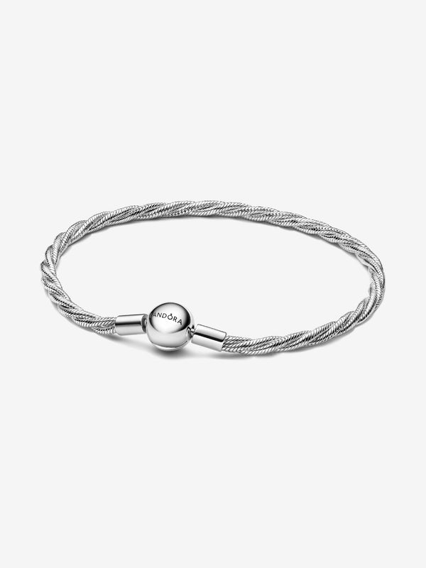 Pandora Bracciale Maglia Doppia Intrecciata con Chiusura a Sfera