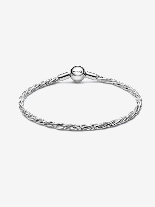 Pandora Bracciale Maglia Doppia Intrecciata con Chiusura a Sfera