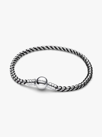Pandora Bracciale Intreccio Tessuto Nero