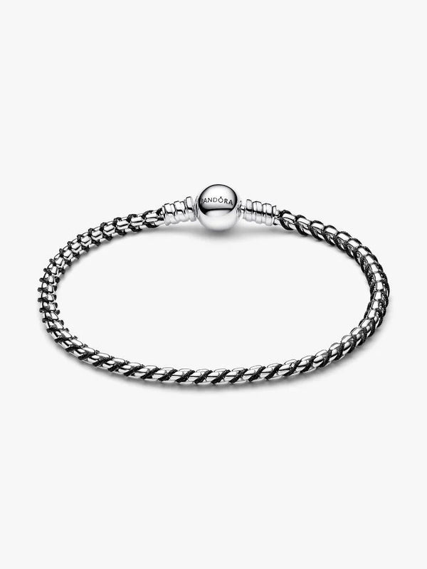 Pandora Bracciale Intreccio Tessuto Nero